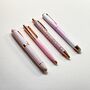 Pink And Rose Gold Four Piece Metal Pen Set, thumbnail 3 of 8