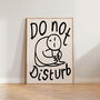 Do Not Disturb Bedroom Doodle Wall Art Print, thumbnail 2 of 12