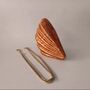 Monaco D’or Gold Orange Blossom Pearl Champagne Oyster Clutch, thumbnail 3 of 9