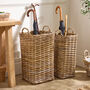 Rattan Umbrella Stand With Handles, thumbnail 2 of 5