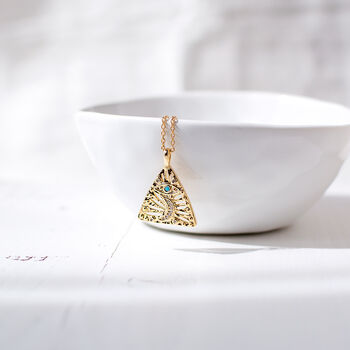 Triangle Evil Eye Necklace, 3 of 6