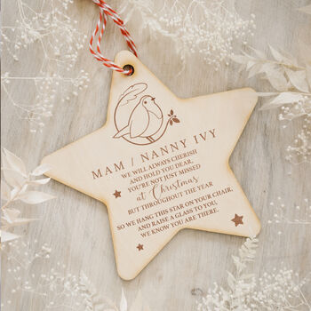 Personalised Memorial Christmas Decoration With Poem, 3 of 3
