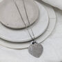 Fingerprint Padlock Heart Stainless Steel Necklace, thumbnail 2 of 6