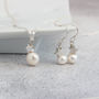 Sterling Silver Star And Pearl Necklace And Earrings, thumbnail 1 of 10
