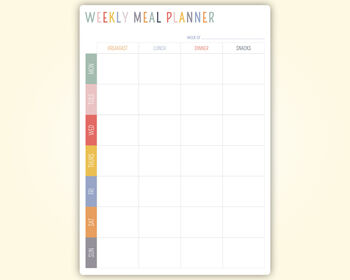 Personalised Weekly Meal Planner Whiteboard, 4 of 6