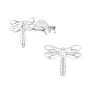 Dragonfly Sterling Silver Earrings, thumbnail 2 of 4