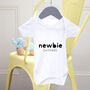 'Newbie' Babygrow For New Baby, thumbnail 1 of 5