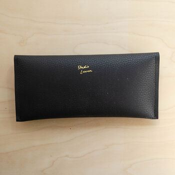 Personalised Recycled Leather Clutch Purse, 5 of 12