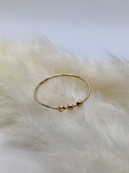 Solid Gold Mindfulness Spinning Ring, 2 of 5