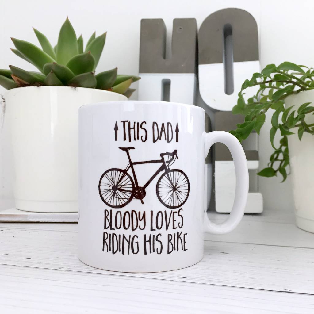 Cadeaux de vélo pour la fête des pères - Original DaD BlooDy Loves RiDing His Bike Mug