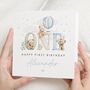 Teddy Bear 1st Birthday Card For Son, thumbnail 1 of 7