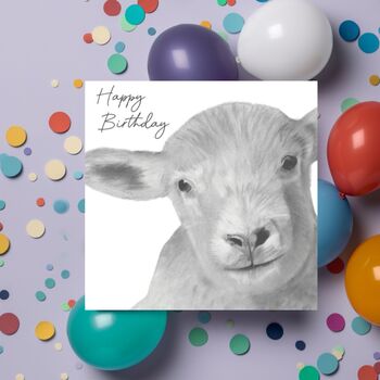 Adorable Lamb Birthday Card, 3 of 3