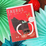 Mini Taurus Zodiac Card, thumbnail 1 of 5