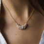 Crescent Seed Pearl Necklace In Gold Vermeil, thumbnail 1 of 4