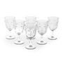 Set Of Six Clear Deco Face Wine Glasses, thumbnail 1 of 3