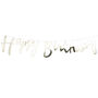 Designer Gold Foiled Happy Birthday Bunting Backdrop, thumbnail 2 of 2