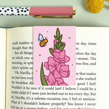 August Magnetic Birth Flower Bookmark Gladiolus, 2 of 7