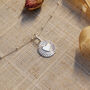 Silver Sunburst Heart Necklace With Optional Personalised Initial, thumbnail 2 of 7