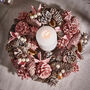 Pink Christmas Candle Holder Table Centrepiece, thumbnail 2 of 4