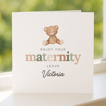 Maternity Leave Card Personalised For Mum To Be, 4 of 7