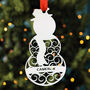 Personalised Hanging Snowman Decoration, thumbnail 1 of 3