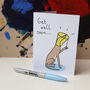 Get Well Soon Dog A6 Greeting Card, thumbnail 1 of 2
