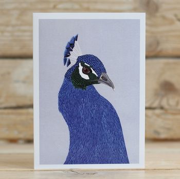 Peacock Head Card, 2 of 2