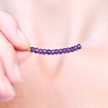 February Birthstone Real Amethyst Necklace, 4 of 7