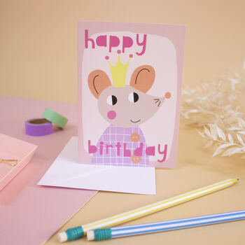 Happy Birthday Princess Mouse Card, 2 of 5