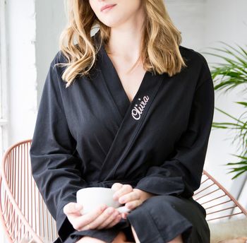 personalised cotton bathrobe