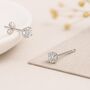Sterling Silver 4mm Cz Solitaire Stud Earrings, thumbnail 1 of 9