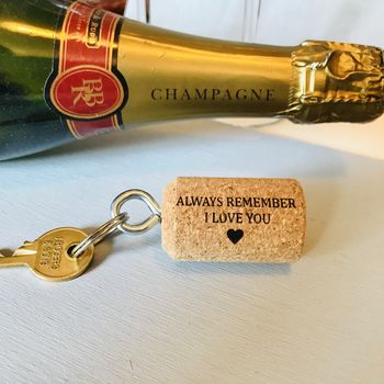 Personalised Champagne Cork Key Ring, 2 of 3