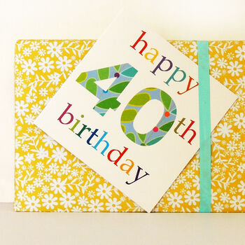 Glittery 40th Birthday Card, 2 of 4