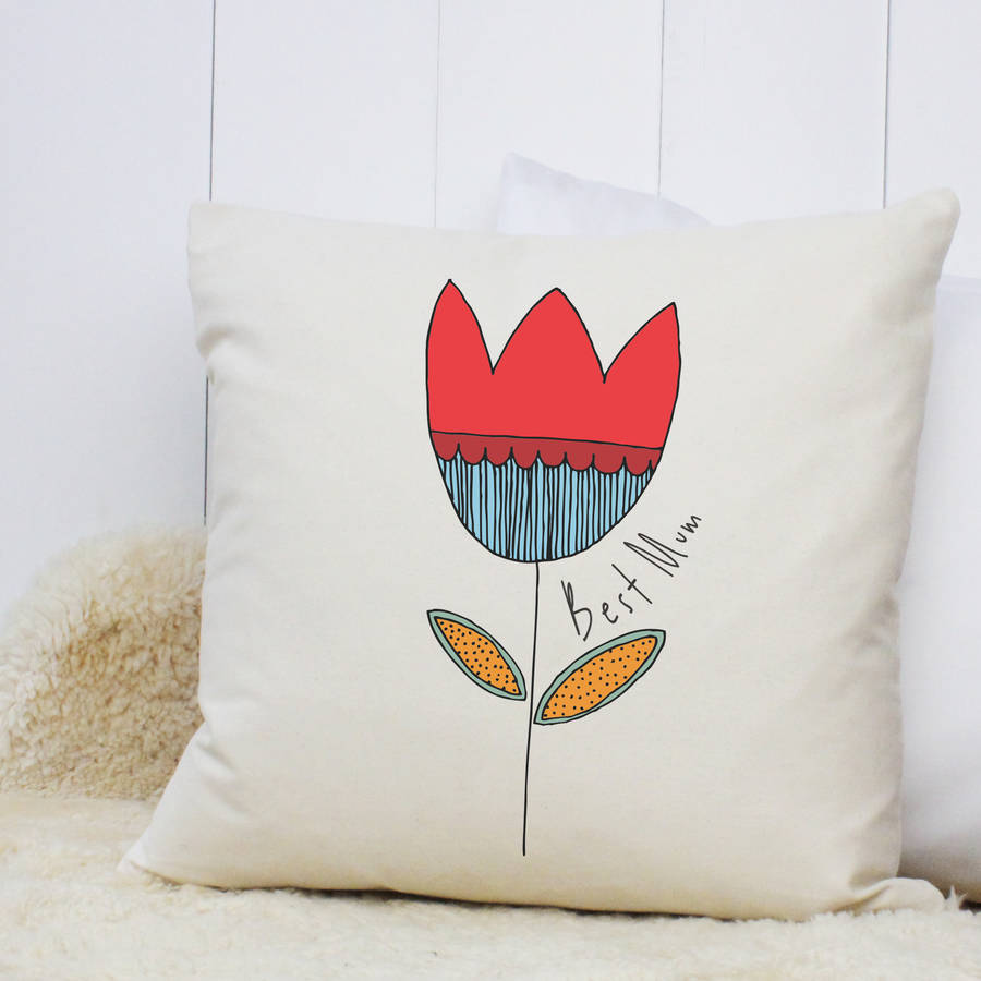 Personalised 'Flower' Cushion Case By A Piece Of