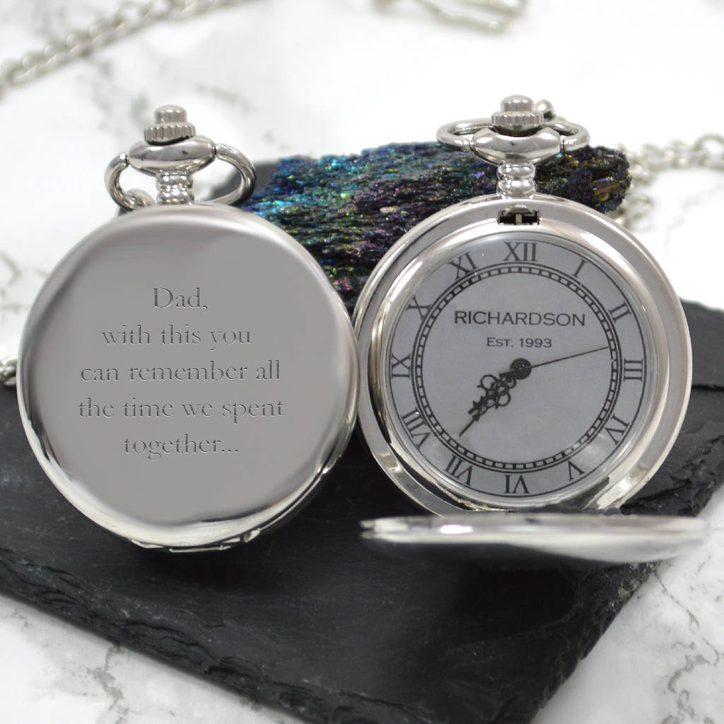 Personalised Pocket Watch With Your Name By Gifts Online4 U