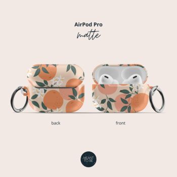 Orange Blossom Air Pods Case With Keychain, 5 of 5