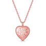 Scroll Heart Urn Necklace 18 K Rose Gold Plated Silver, thumbnail 1 of 5