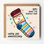 2nd Anniversary Card Perfect Pair Cotton Anniversary Card, thumbnail 1 of 4