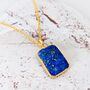 'The Rectangle' Lapis Lazuli Gold Plated Necklace, thumbnail 1 of 9