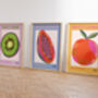 Kitchen Fruit Wall Art Set Of Three, thumbnail 1 of 3