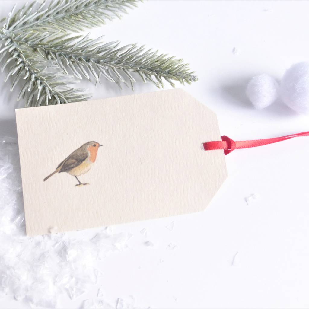 Image of Robin Christmas Tags