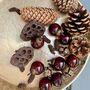 Red Glass Baubles Antique Style | Set Of Eight, thumbnail 3 of 8