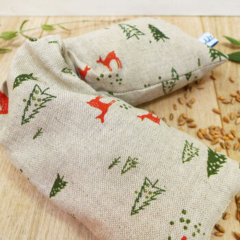 Reindeer Linen Wheat Heat Bag, 5 of 5