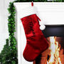 Personalised Plush Red Christmas Stocking, thumbnail 2 of 5