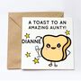 Personalised A Toast To An Amazing Aunty Card, thumbnail 1 of 2