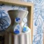 Vintage China Forget Me Not Drop Earrings, thumbnail 5 of 5