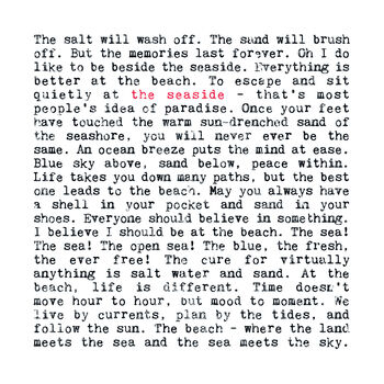 Seaside Quotes Gift Print, 3 of 7