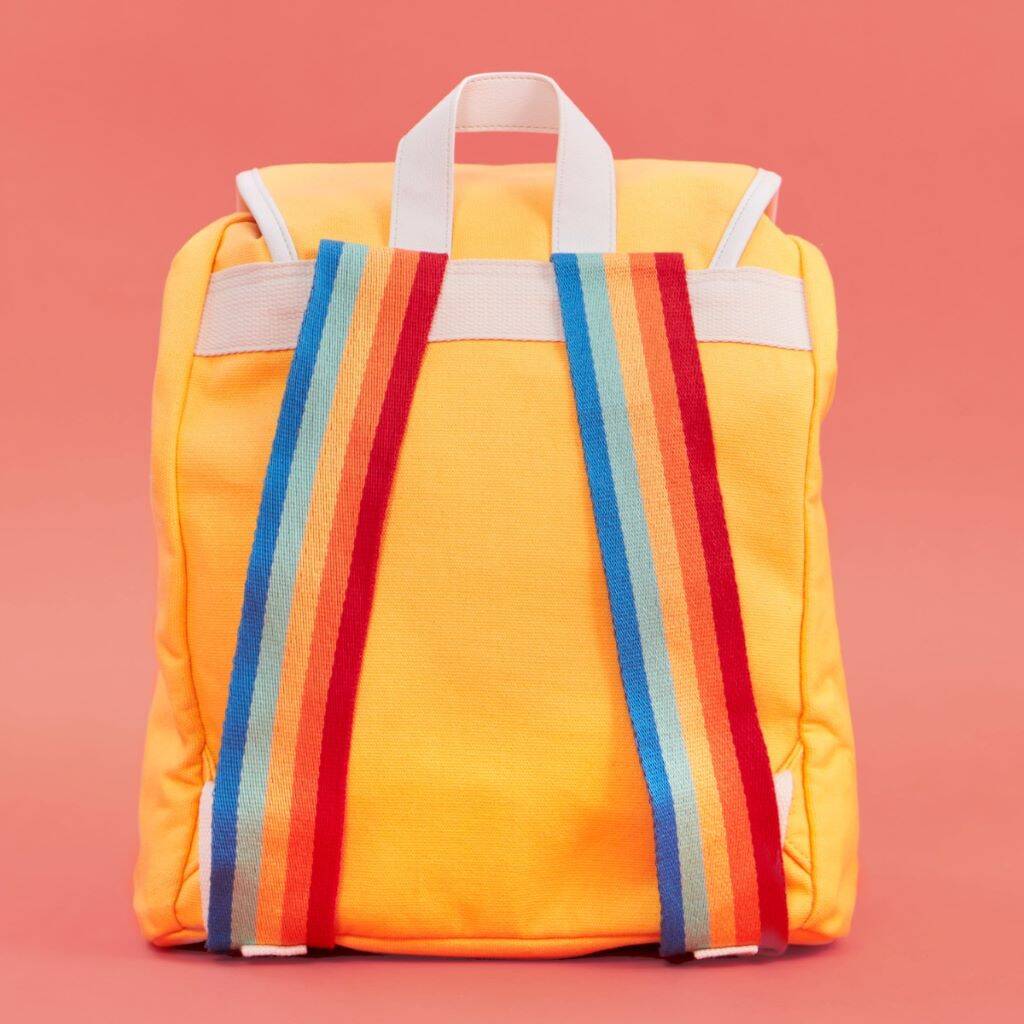 Personalised Yellow Canvas Backpack By My 1st Years