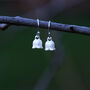 Lily Of The Valley White Flower Single Drop Earrings, thumbnail 1 of 3
