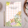 Personalised Notebook Cute Floral Gingham Design, thumbnail 1 of 4